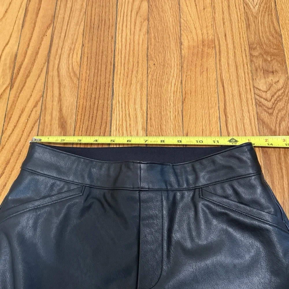 Spanx Black Leather Like Flare Pants Size‎ Medium Petite